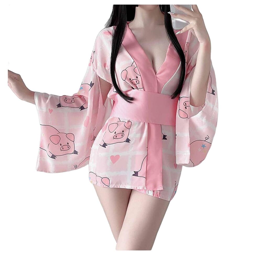 4971 Sexy Cosplay Japanese Kimono Traditional Style Yukata Printed Pajamas